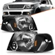 For 2002 2003 2004 2005 Ford Explorer Black Headlights+Corner Signal Lights Pair