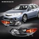 For 2009-2014 Acura TSX Black Housing Projector Headlight Assembly Pair Headlamp