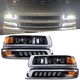 LED Headlights for 2000-2006 Chevy Tahoe Suburban 1500/2500 Front Projector Lamp