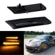 2x Smoke Lens Amber LED Side Marker Lights For 2005-2012 Porsche 911 Carrera 997