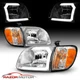 [LED C Light] For 2000-2004 Toyota Tundra Regular/Access Cab Chrome Headlights
