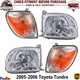 Headlights Assembly + Signal Light Left & Right Side For 2005-2006 Toyota Tundra