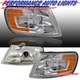 Set of Pair Euro Clear Corner Signal Lights for 1994-1997 Honda Accord 2dr 4dr