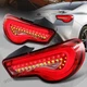 For 2013-2020 Scion FRS FT86 Subaru BRZ DRL Red/Clear Lens LED Tail Lights Lamp