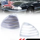 2X Clear White LED Front Corner Parking Signal Lights For 1987-1993 Ford Mustang