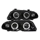 Fit 1999-2001 BMW E46 3 Series 4Dr Black LED Halo Projector HeadLIGHT Lamp LH+RH