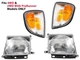 For 97 -00 Toyota Tacoma 2WD With PreRunner 98-00 4WD Corner Head Lamp Combo SET