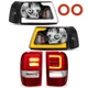BLK Headlights W/LED Sequential +Red LED Tail Lights For 2001-2011 Ford Ranger
