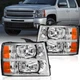 Headlights w/ Amber Corner For 07-13 Chevy Silverado 1500 2500 3500 Front Lamps Headlights w/ Amber Corner For 07-13 Chevy Silverado 1500 2500 3500 Front Lamps