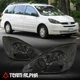 Fits 2004-2005 Toyota Sienna[Chrome/Smoke]Crystal Corner Headlight Headlamp Lamp