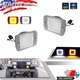 2Pcs Clear Lens DRL Turn Signal w/ Amber LED Lights for Jeep Wrangler YJ 1987-95