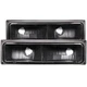 Anzo 511053 Parking Light Assembly - Euro - Clear Lens - Black Housing - Pair