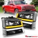 Black Headlights LED DRL Sequential Signal for 03-07 Chevy Silverado Avalanche