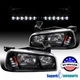Fits 2006-2010 Dodge 06-10 Charger Black Headlights Corner Signal Lights
