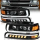 LED Headlights DOT Bumper Lamps Kit For 2001-2006 Chevy Tahoe Suburban Z71