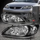 FOR 04-05 HONDA CIVIC SEDAN COUPE BLACK HOUSING CLEAR CORNER HEADLIGHT+TOOL SET