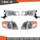 Labwork Headlight For Toyota Corolla 1998-2000 Halogen Corner Parking Lights