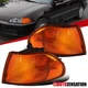 Fit 1992-1995 Honda Civic Sedan Amber Corner Lights Signal Lamps Left+Right