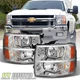 2007-2013 Chevy Silverado 1500 2500 3500 Replacement Headlights Headlamps Pair 2007-2013 Chevy Silverado 1500 2500 3500 Replacement Headlights Headlamps Pair