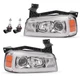 Chrome Projector LED Tube Headlights W/ Bulbs Pair For Dodge Charger 2006-2010