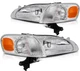 Fit For Toyota For Corolla 1998 Headlight Assembly Reflector Chrome Housing Pair