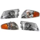 Headlight Kit For 2000-2002 Mazda 626 Driver and Passenger Side Clear Lens