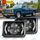2pcs For Chevy S10 Blazer 1994-1997 4x6'' LED Headlights Hi-Lo Sealed Beam Halo