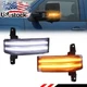 Smoke Switchback DRL LED Side Mirror Signal Lights For 15-19 Chevy GMC 2500 3500