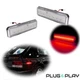 Clear Lens Red LED Rear Side Marker Signal Lights For 1978-1983 Plymouth Horizon