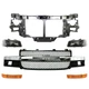 Front Grille + Radiator Support + Headlight Kit Chevy Express / GMC Savana 03-21
