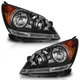 w/o Bulb Pair Headlights For 2005-2007 Honda Odyssey Black Chrome Headlamp
