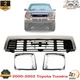 Front Bumper Center Grille + Headlight Bezels For 1989-1991 Toyota Pickup 4WD