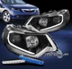 FOR 2009-2014 ACURA TSX [HID MODEL] LED BLACK PROJECTOR HEADLIGHT +BLUE DRL KIT