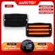 For 1997-2006 Jeep Wrangler TJ LED Signal Side Marker Lights Smoke Bumper Lamps