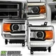 For 2014-2018 GMC Sierra 1500 Halogen w/ LED DRL Projector Headlights Headlamps