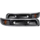 ANZO for 1999-2002 Chevrolet for Silverado 1500 Euro Parking Lights Black w/ Amb
