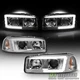 1999-2006 GMC Sierra Yukon Denali LED Light Tube Projector Headlights Headlamps