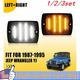 2/4x 1987-1995 For Jeep Wrangler YJ Smoked Len LED Side Signal Marker Turn Light