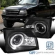 Black Fits 1998-2000 Ford Ranger LED Halo Projector Headlights Lamps L+R 98-00