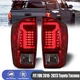 LED Tail Lights For 2016-2023 Toyota Tacoma Brake Rear Lamps Chrome Red Lens