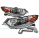 For 09-14 Acura TSX HID Type Black Projector Headlight Headlamp w/Bumper LED DRL