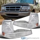 Fits 98-00 Ford Ranger Pickup Corner Turn Signal Lamps Bumper Lights Left+Right