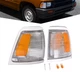 2X Clear&Chrome Replacement Corner Lights For Toyota Pickup 2WD 1992-1995 W/Bulb
