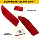 2PCS Rear & Left Right Bumper Reflector Set For Fit 2011-2013 Toyota Corolla USA