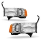 Pair Headlights For 1994-2002 Dodge Ram 1500 2500 3500 Chrome+Corner Lamps L+R