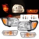 Pair Headlights + Corner Lights+Turn Signal w/Bulbs For Toyota Tacoma 2001-2004