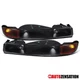 Bumper Lights Fit 1999-2006 GMC Sierra Yukon XL Black Turn Signal Parking Lamps