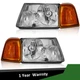 Pair Headlights Assembly For 2001-2011 Ford Ranger Chrome Housing Amber Corner