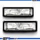 Black Bezel Bumper Lights For 88-99 Chevy GMC C10 C/K Yukon Tahoe Suburban
