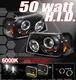 2001-2011 FORD RANGER HALO LED PROJECTOR HEADLIGHTS+HID XENON BLACK PICKUP TRUCK